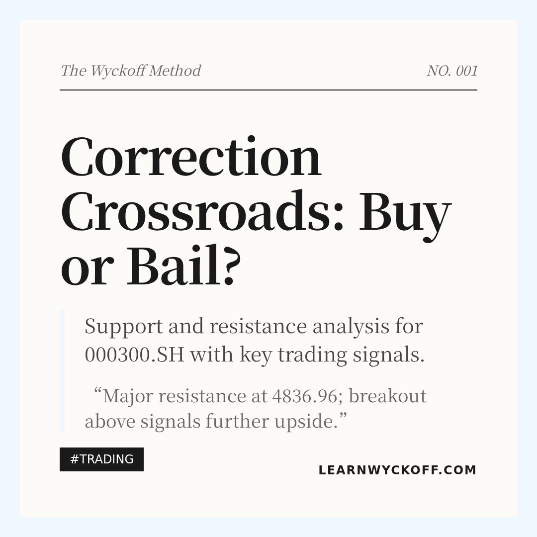 20260123 000300.SH Market Data Review Report (Based on Wyckoff Volume-Price Perspective)