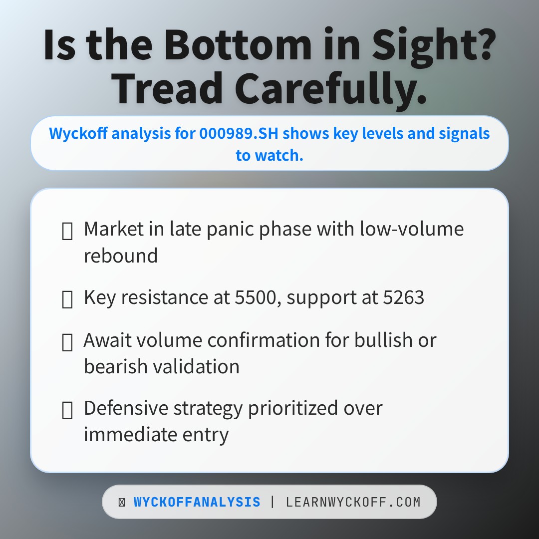 20260305 000989.SH Market Data Review Report (Based on Wyckoff Volume-Price Perspective)