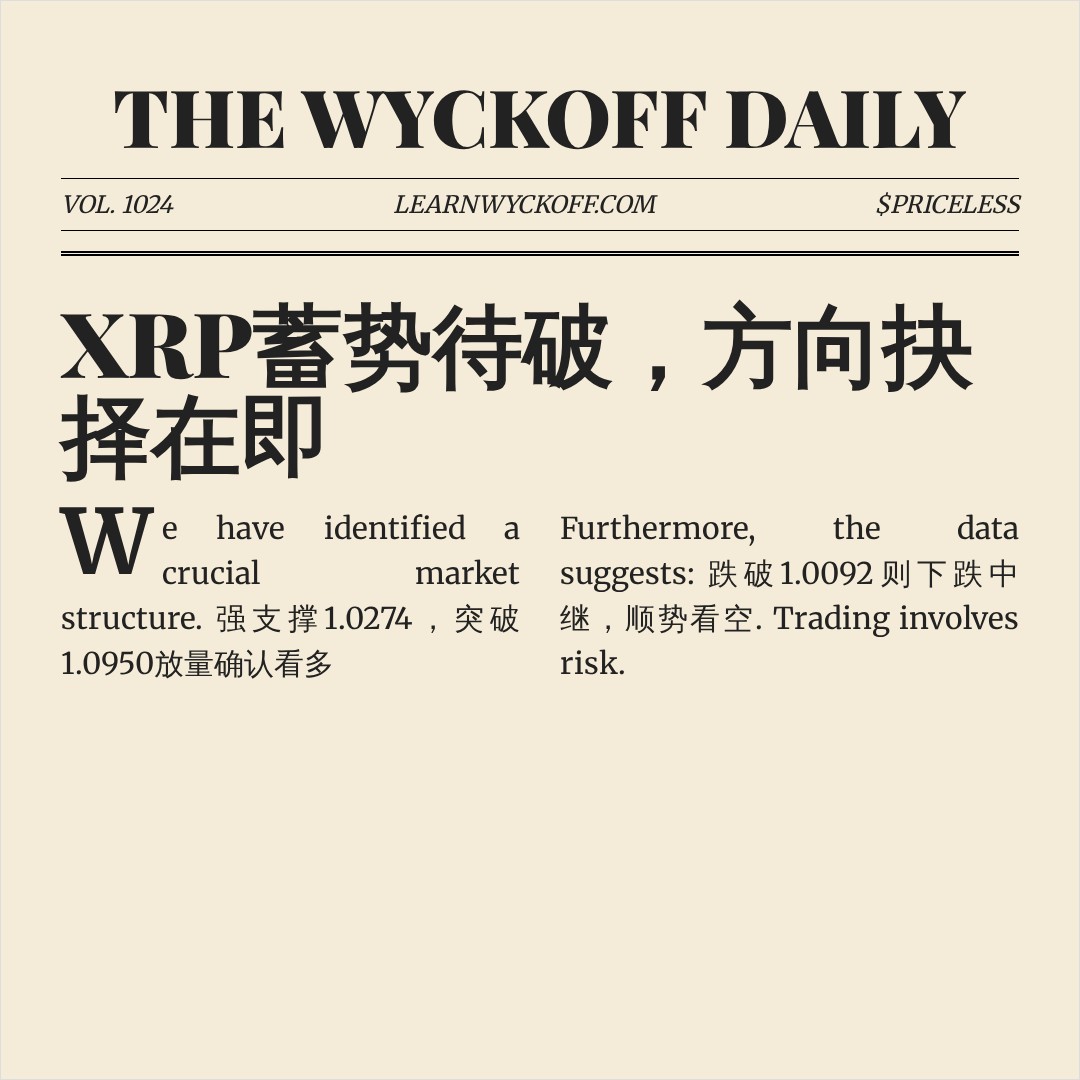 20260803 XRPUSDT 行情数据复盘报告（基于威科夫量价视角）
