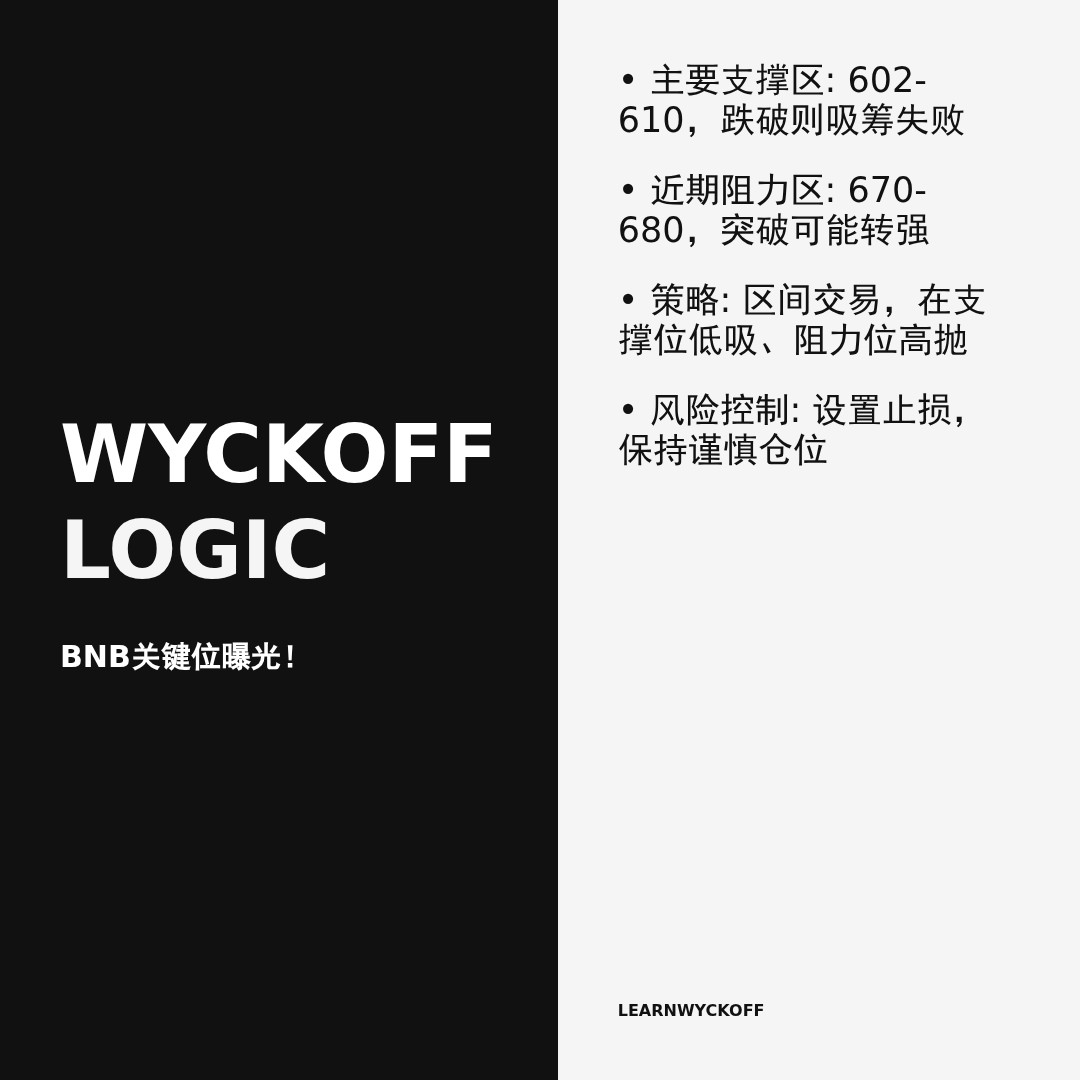 20260322 BNBUSDT 行情数据复盘报告（基于威科夫量价视角）