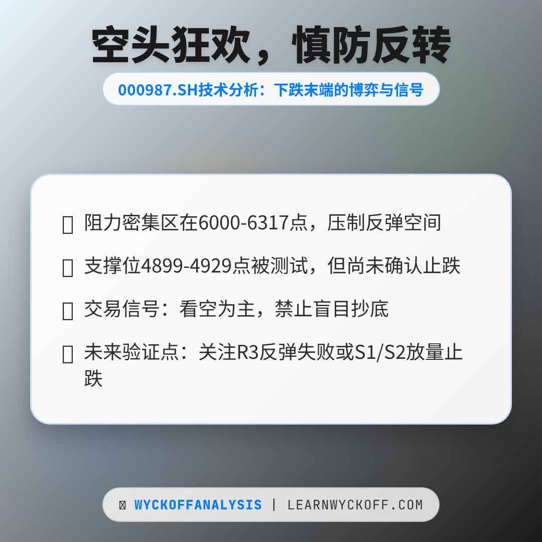20260326 000987.SH 行情数据复盘报告（基于威科夫量价视角）