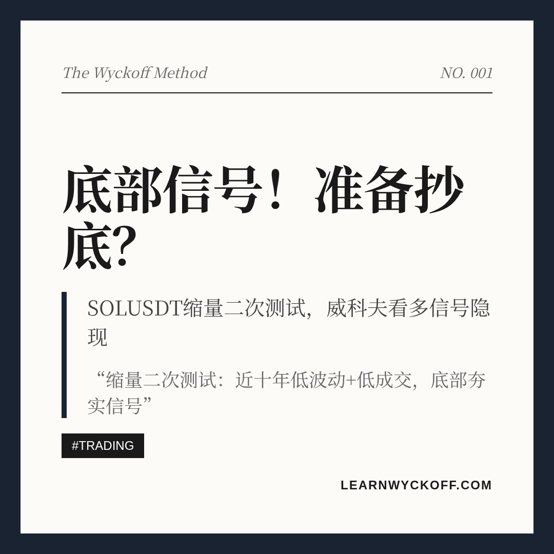 20260723 SOLUSDT 行情数据复盘报告（基于威科夫量价视角）