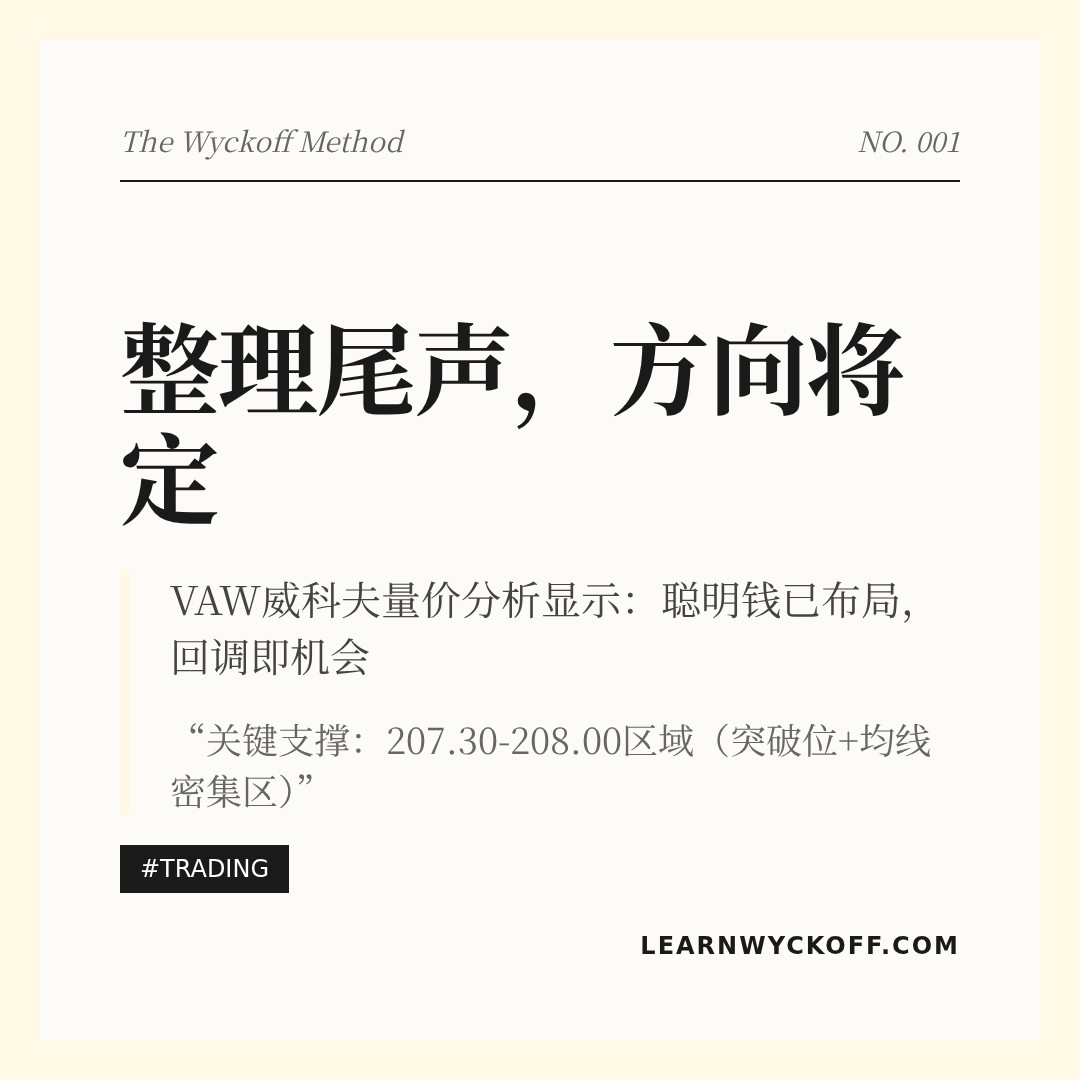 20251231 VAW 行情数据复盘报告（基于威科夫量价视角）