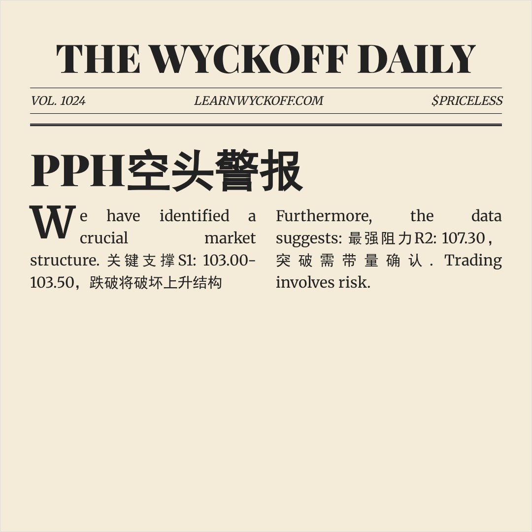 20260113 PPH 行情数据复盘报告（基于威科夫量价视角）