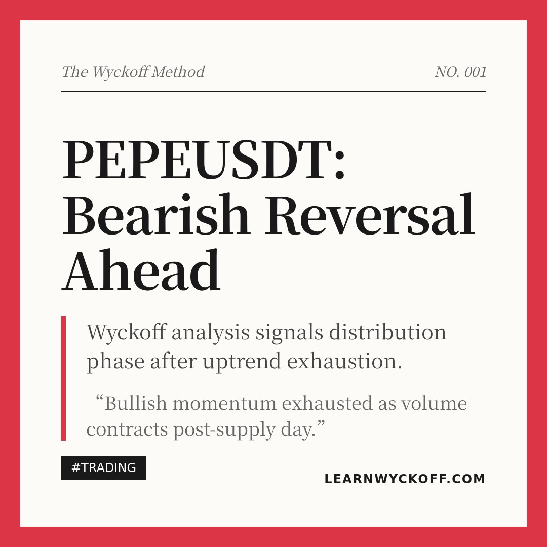 20260117 PEPEUSDT Market Data Review Report (Based on Wyckoff Volume-Price Perspective)
