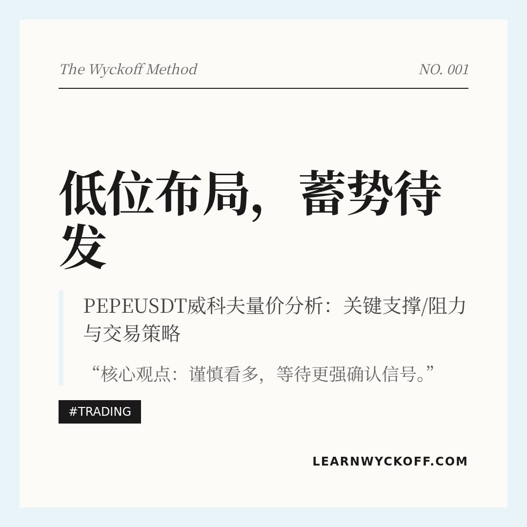 20260320 PEPEUSDT 行情数据复盘报告（基于威科夫量价视角）