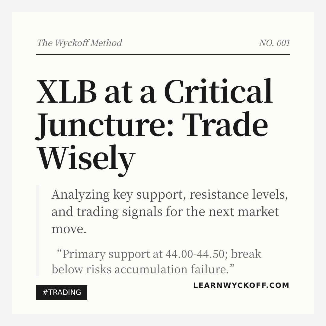 20260112 XLB Market Data Review Report (Based on Wyckoff Volume-Price Perspective)