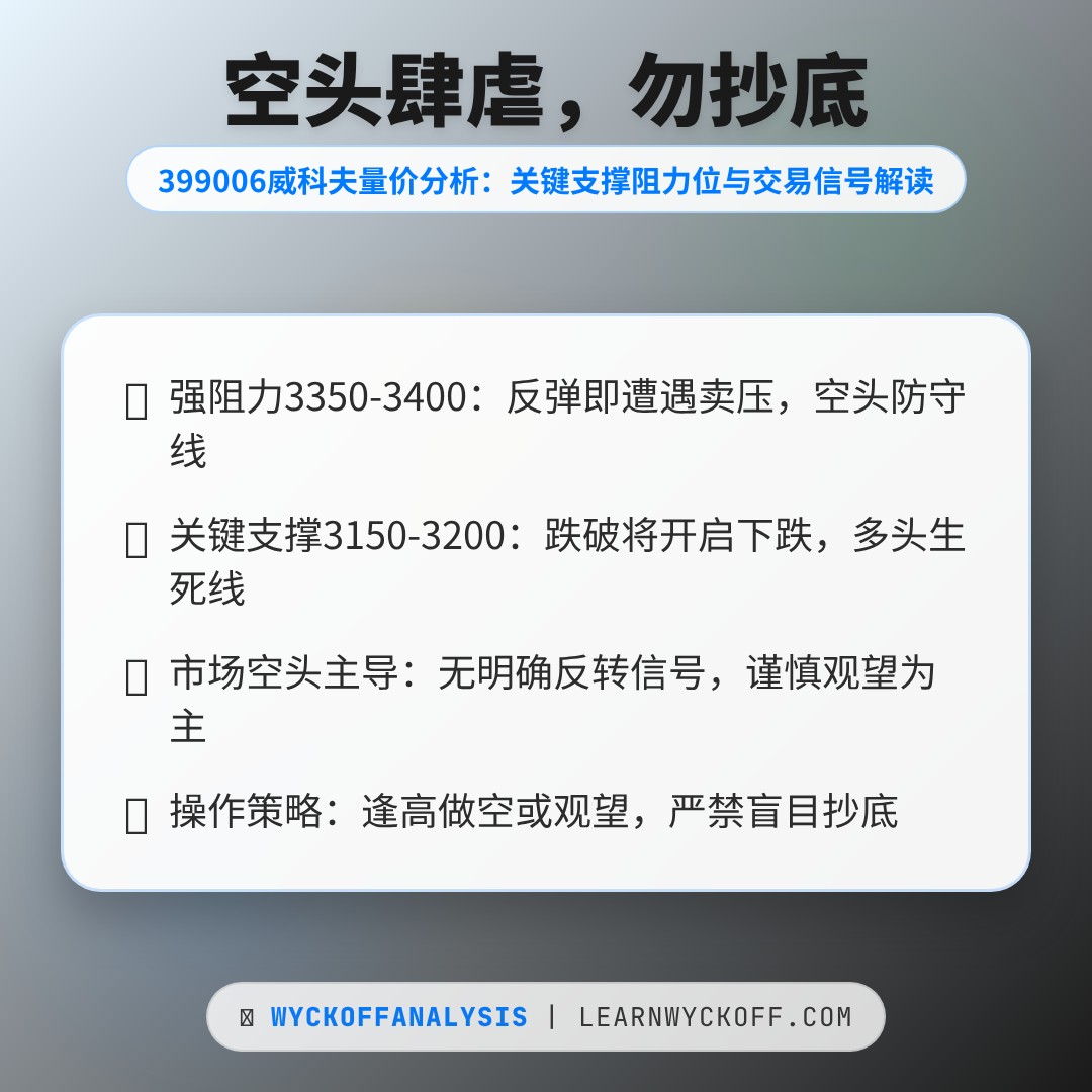 20260312 399006 行情数据复盘报告（基于威科夫量价视角）