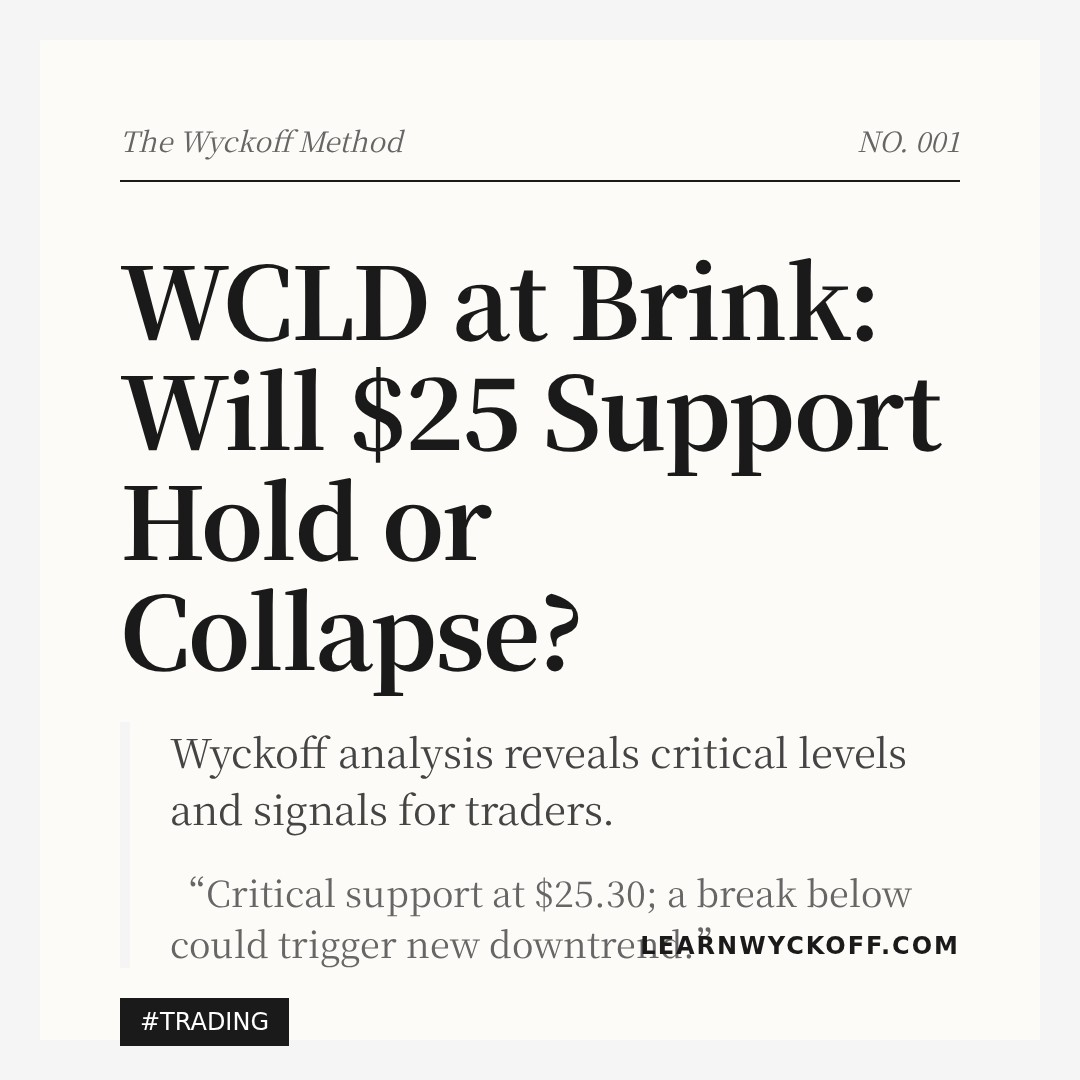 20260324 WCLD Market Data Review Report (Based on Wyckoff Volume-Price Perspective)