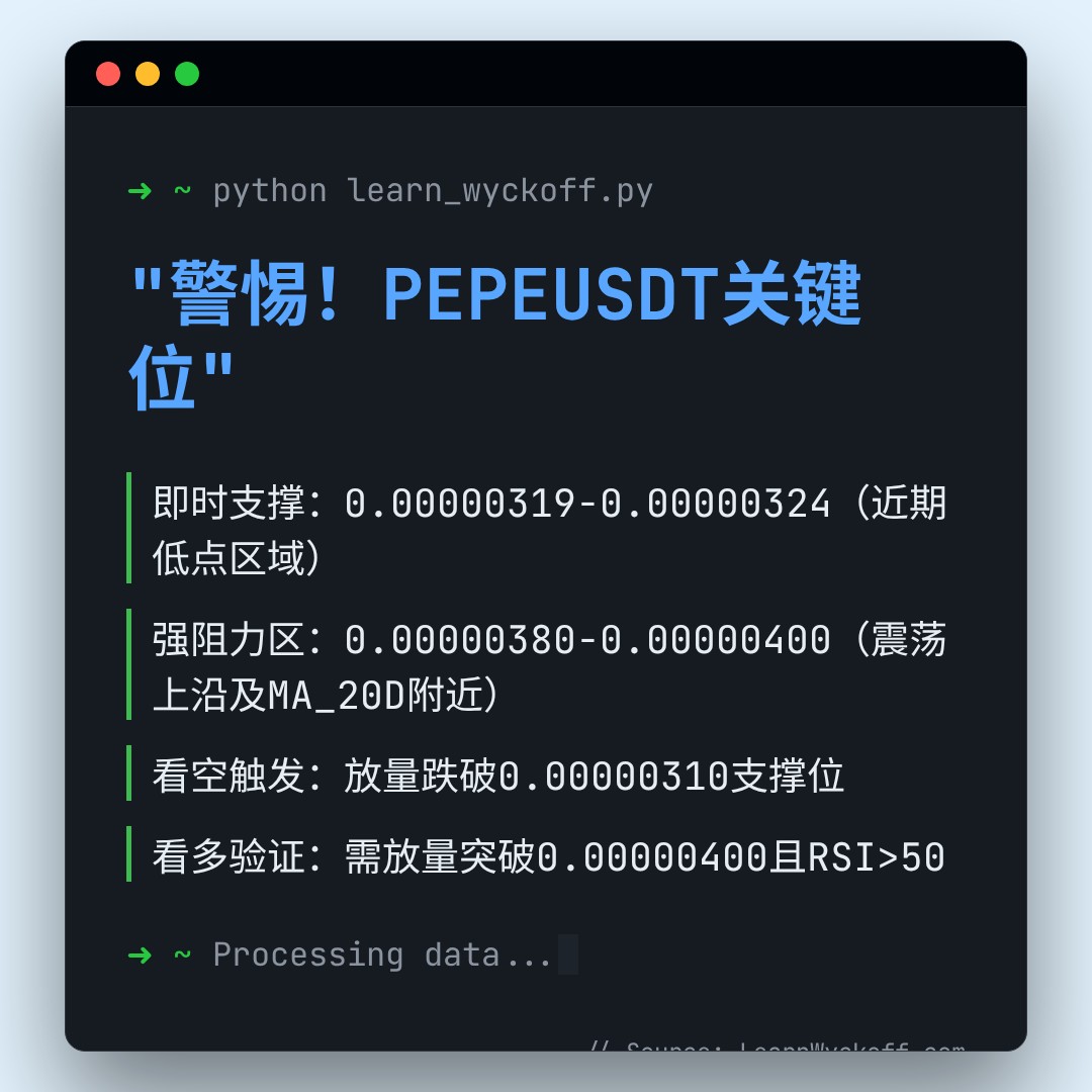 20260312 PEPEUSDT 行情数据复盘报告（基于威科夫量价视角）