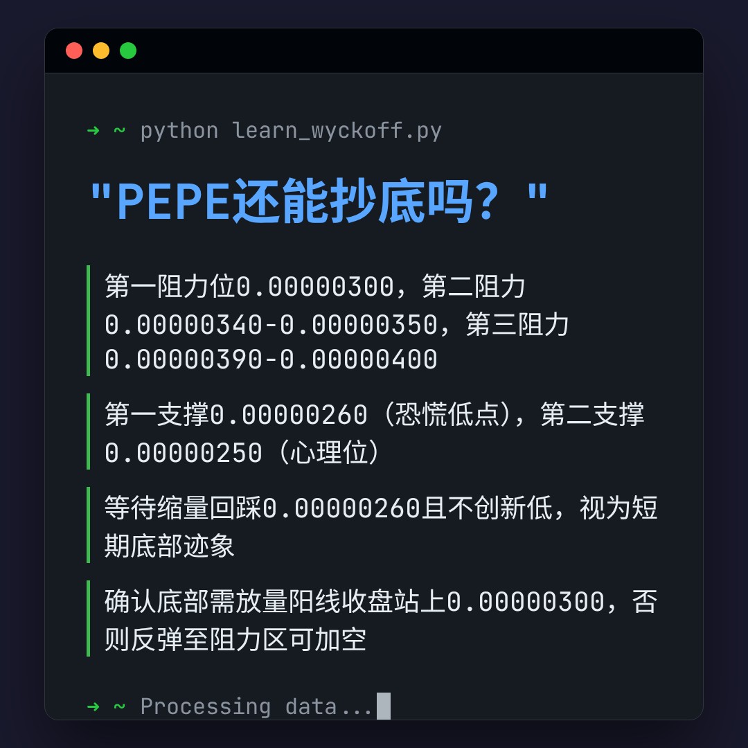 20260609 PEPEUSDT 行情数据复盘报告（基于威科夫量价视角）