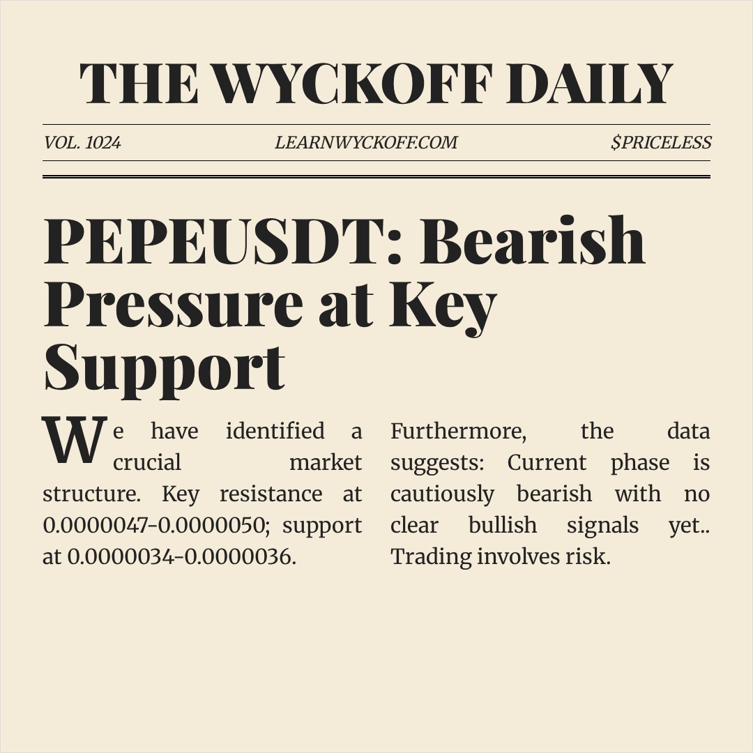 20260318 PEPEUSDT Market Data Review Report (Based on Wyckoff Volume-Price Perspective)