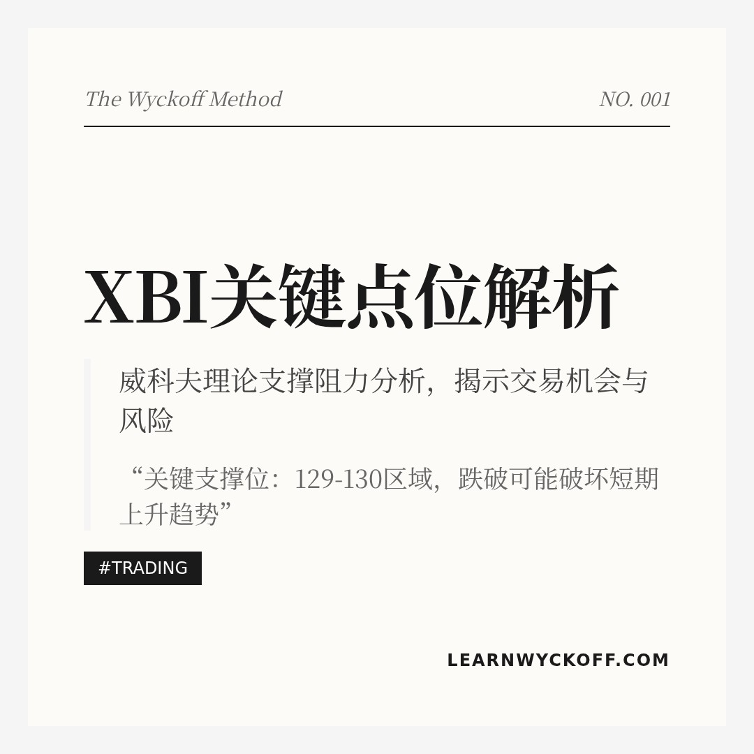 20260413 XBI 行情数据复盘报告（基于威科夫量价视角）