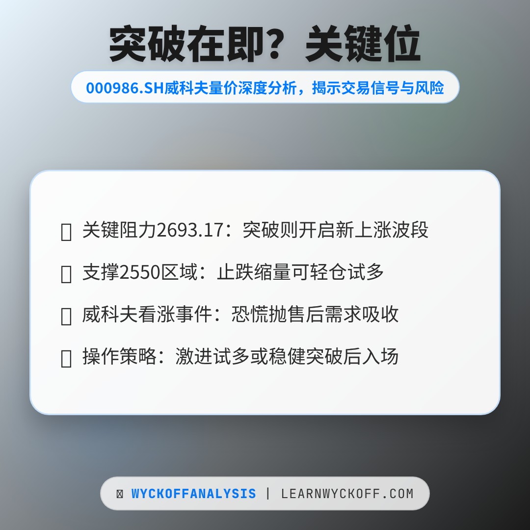 20260212 000986.SH 行情数据复盘报告（基于威科夫量价视角）