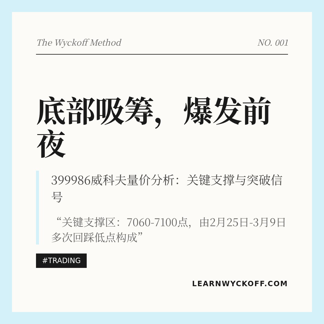 20260311 399986 行情数据复盘报告（基于威科夫量价视角）