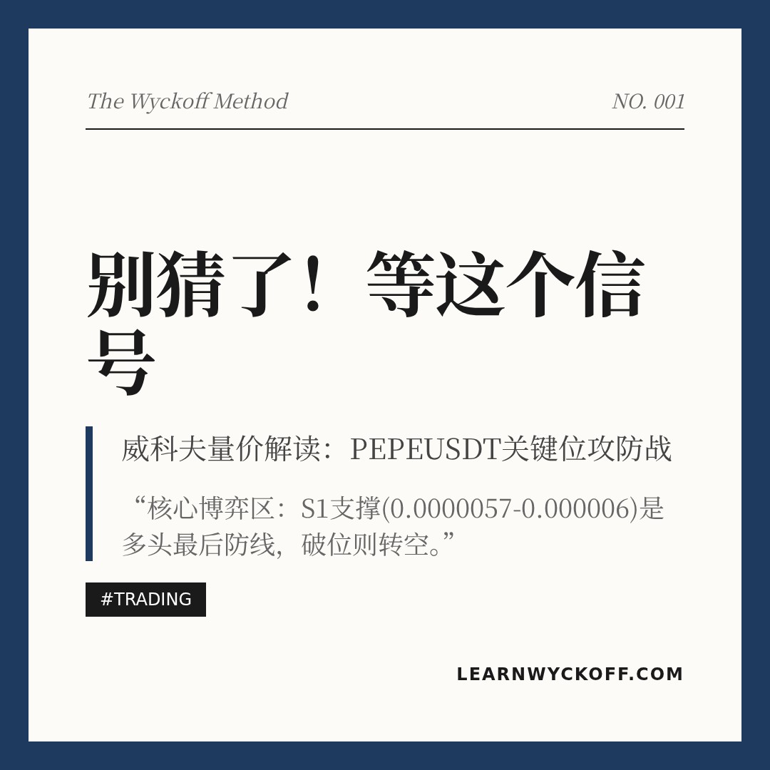 20260114 PEPEUSDT 行情数据复盘报告（基于威科夫量价视角）