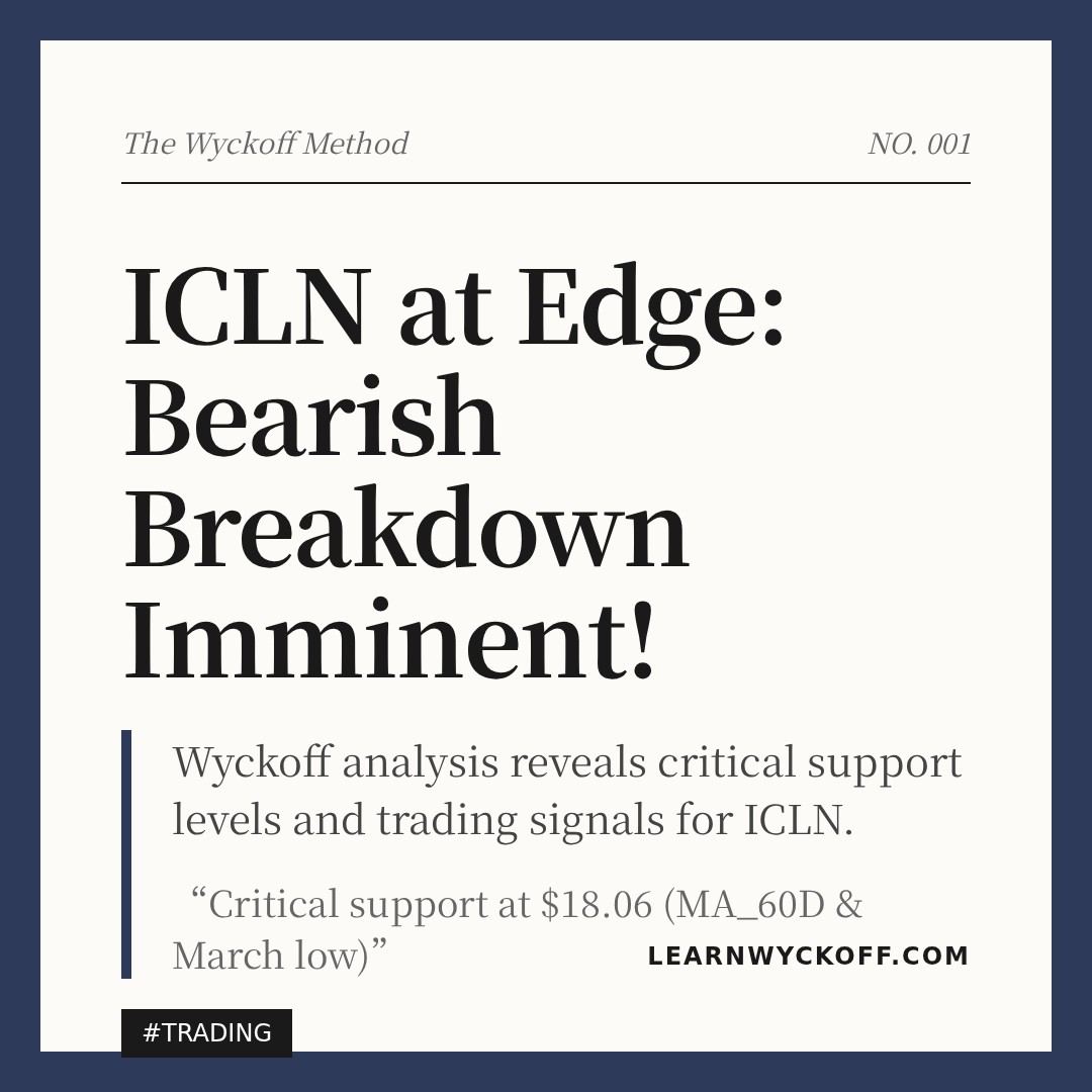 20260320 ICLN Market Data Review Report (Based on Wyckoff Volume-Price Perspective)