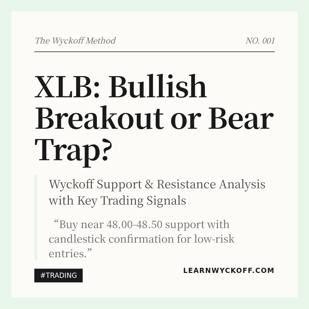 20260122 XLB Market Data Review Report (Based on Wyckoff Volume-Price Perspective)