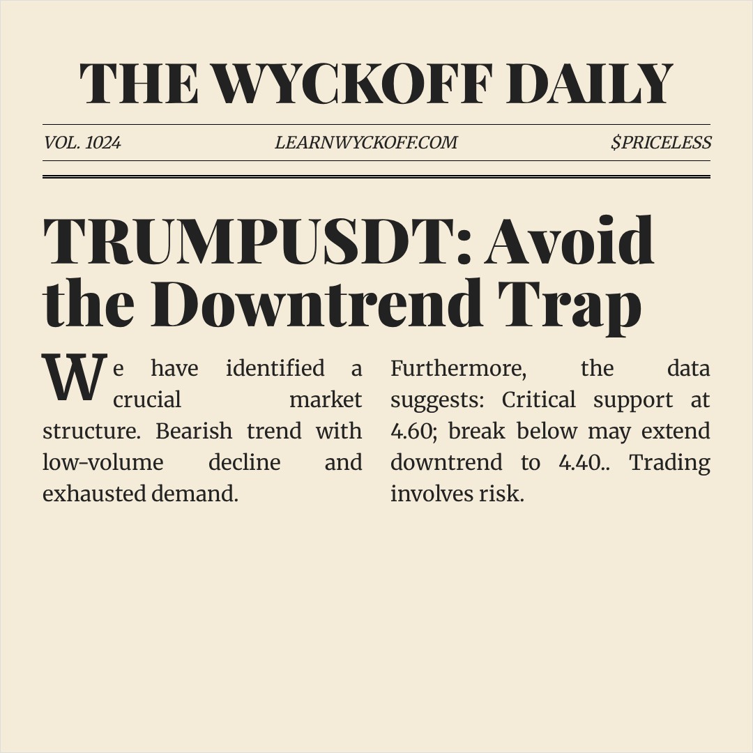 20260128 TRUMPUSDT Market Data Review Report (Based on Wyckoff Volume-Price Perspective)