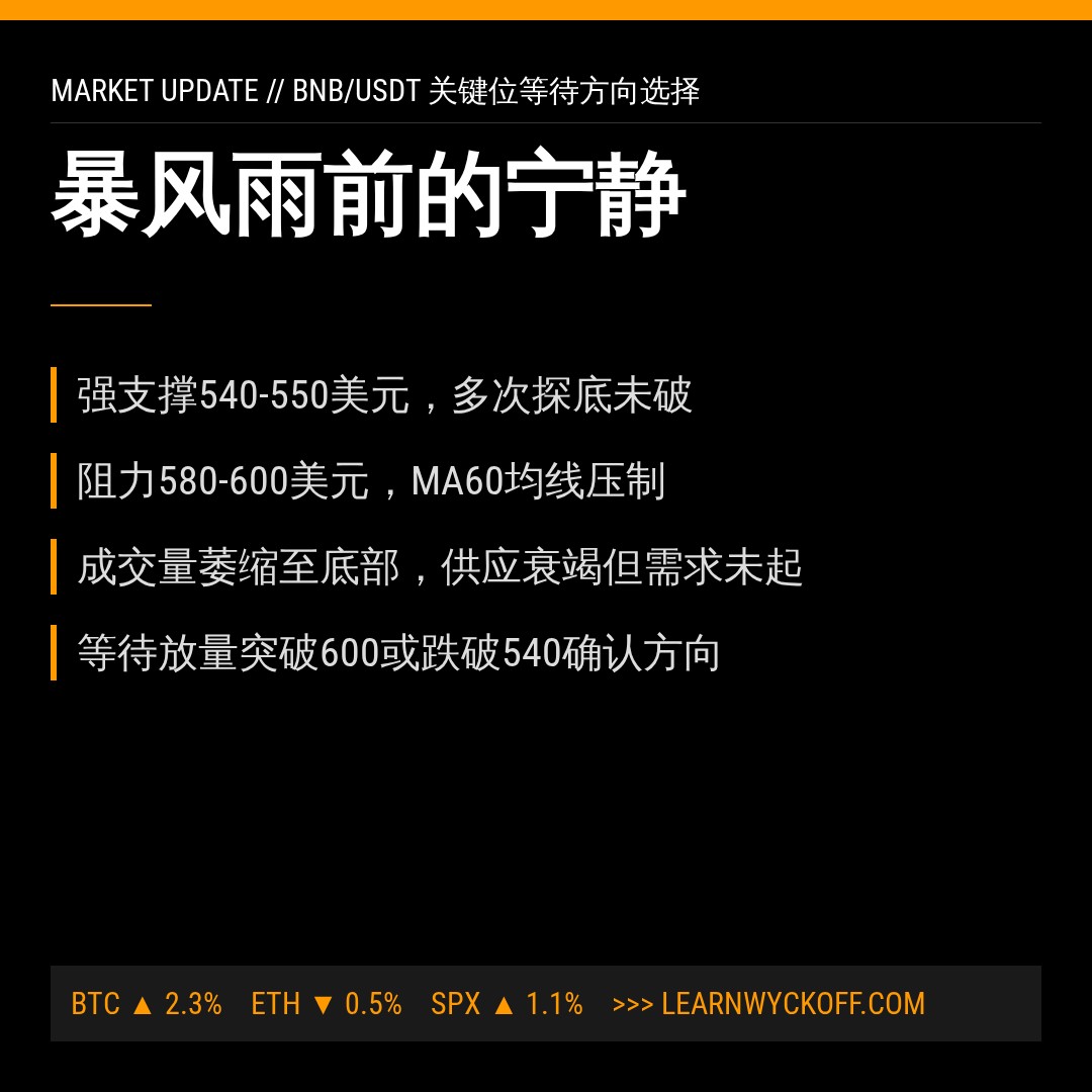 20260719 BNBUSDT 行情数据复盘报告（基于威科夫量价视角）