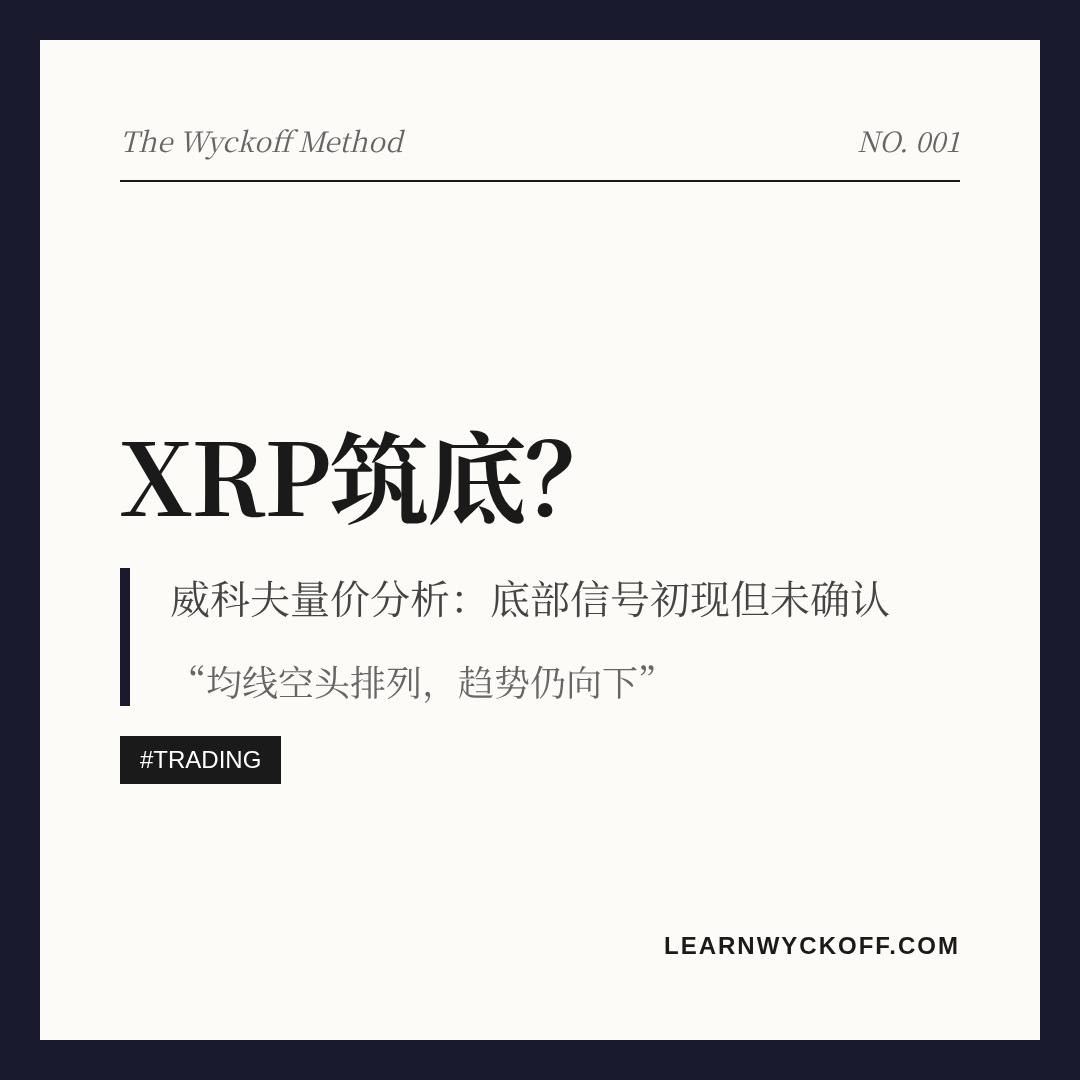 20260809 XRPUSDT 行情数据复盘报告（基于威科夫量价视角）