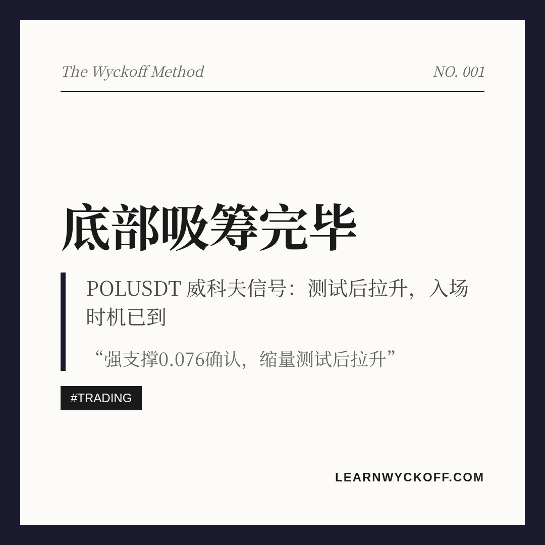 20260711 POLUSDT 行情数据复盘报告（基于威科夫量价视角）