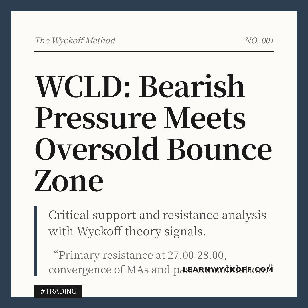 20260414 WCLD Market Data Review Report (Based on Wyckoff Volume-Price Perspective)
