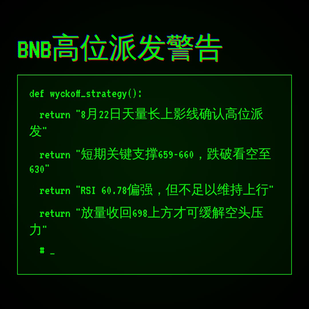 20260901 BNBUSDT 行情数据复盘报告（基于威科夫量价视角）