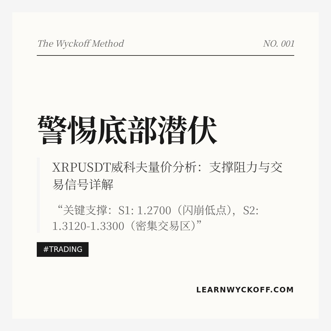 20260412 XRPUSDT 行情数据复盘报告（基于威科夫量价视角）