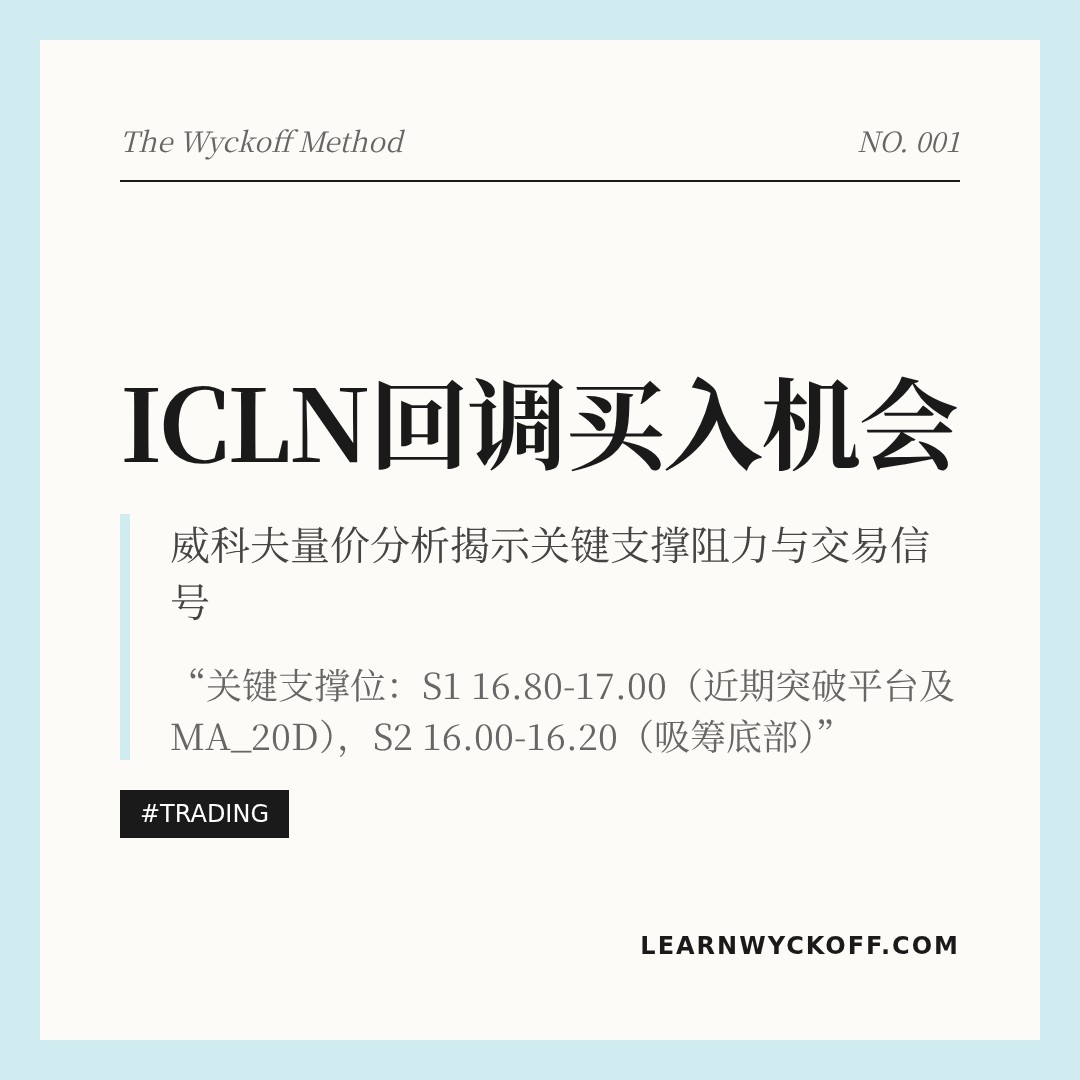 20260112 ICLN 行情数据复盘报告（基于威科夫量价视角）
