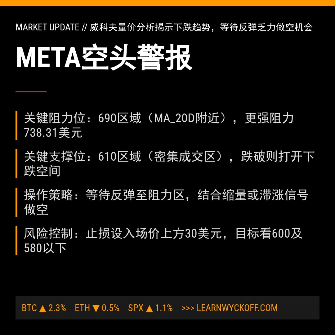 20260316 META 行情数据复盘报告（基于威科夫量价视角）