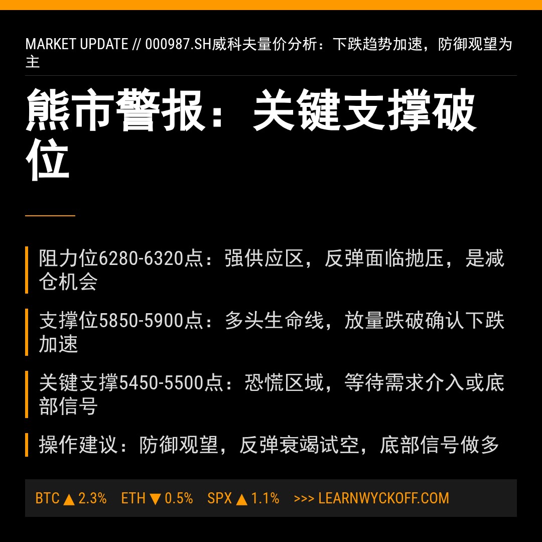 20260303 000987.SH 行情数据复盘报告（基于威科夫量价视角）