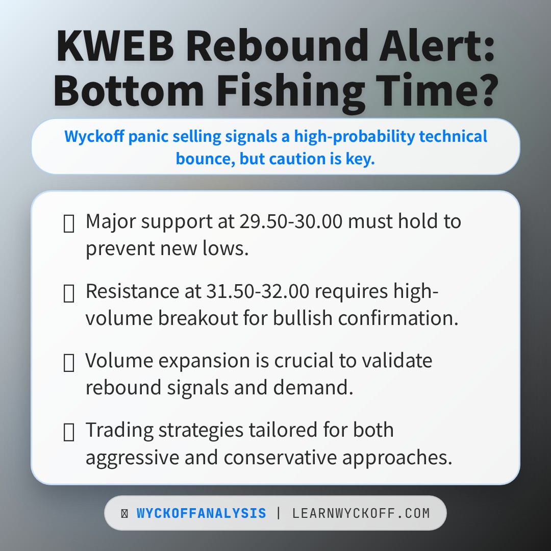 20260311 KWEB Market Data Review Report (Based on Wyckoff Volume-Price Perspective)