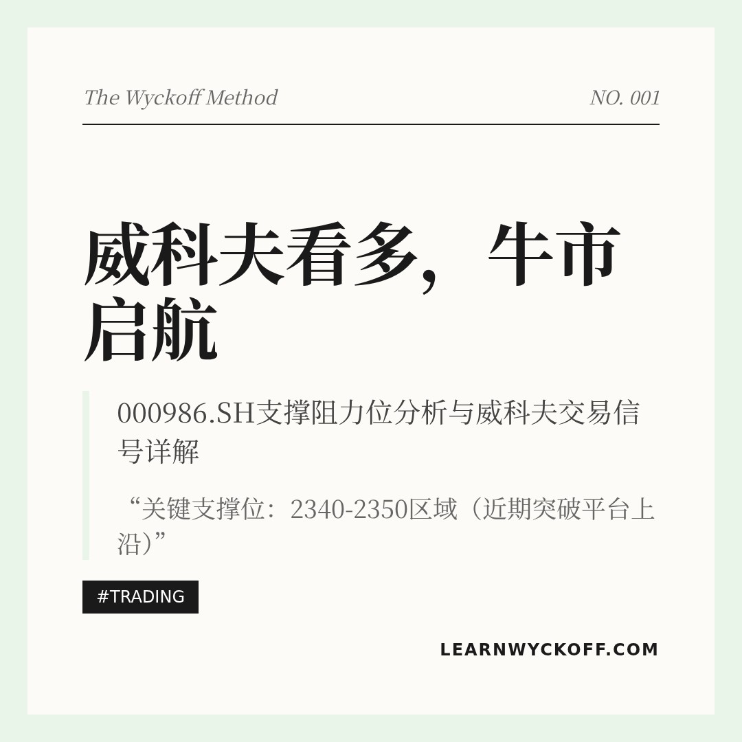 20260108 000986.SH 行情数据复盘报告（基于威科夫量价视角）