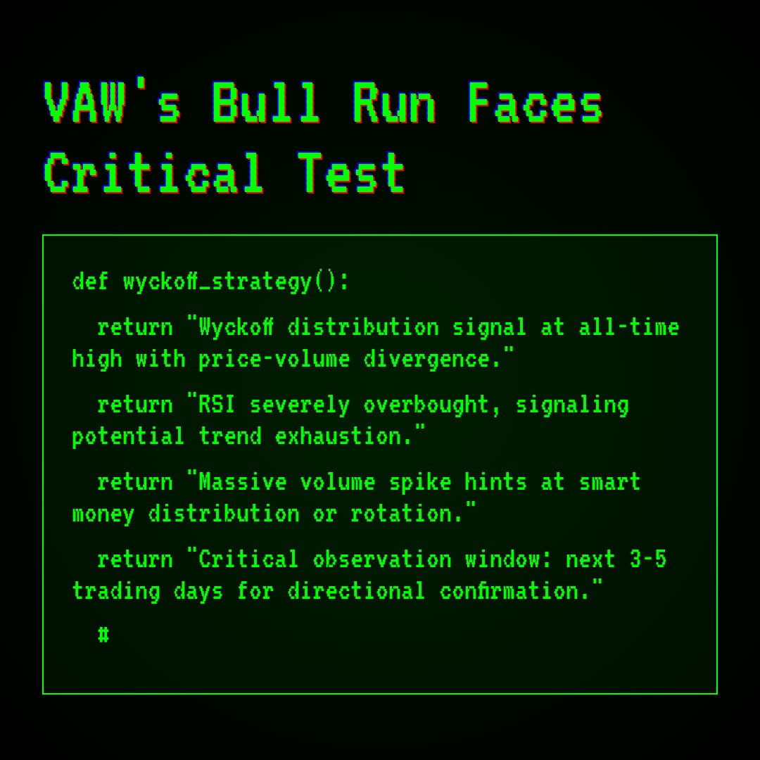 20260115 VAW Market Data Review Report (Based on Wyckoff Volume-Price Perspective)