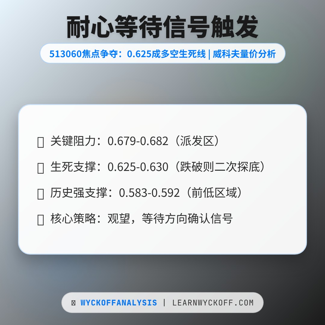 20260130 513060 行情数据复盘报告（基于威科夫量价视角）