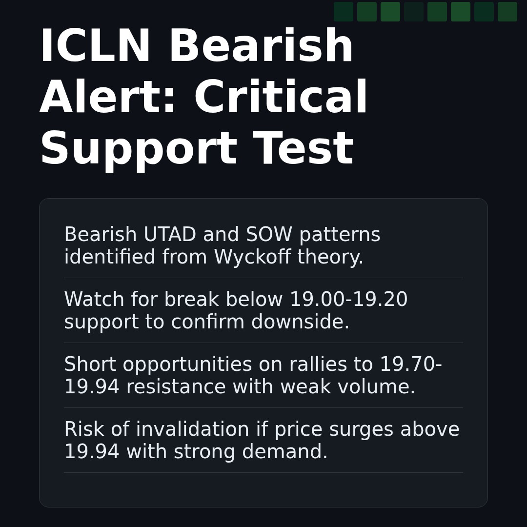 20260415 ICLN Market Data Review Report (Based on Wyckoff Volume-Price Perspective)