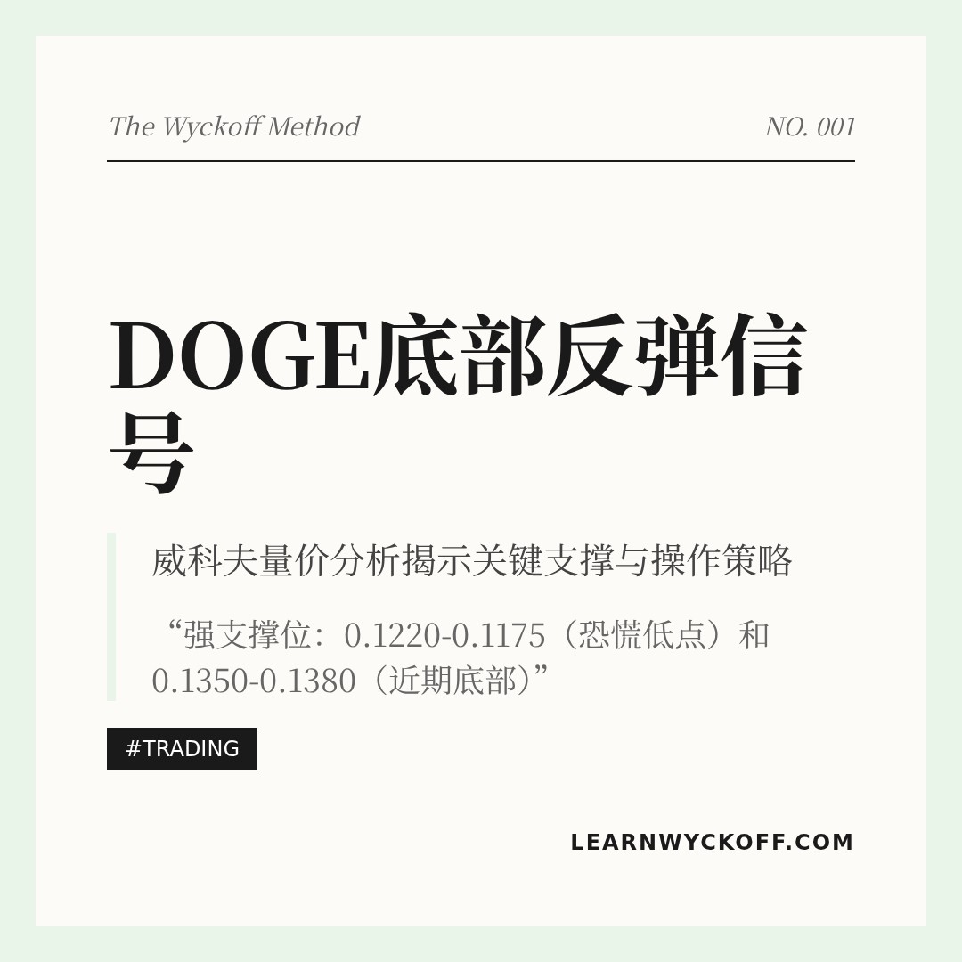 20260112 DOGEUSDT 行情数据复盘报告（基于威科夫量价视角）