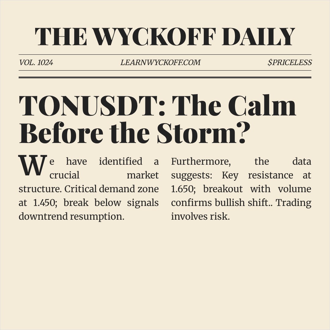 20260126 TONUSDT Market Data Review Report (Based on Wyckoff Volume-Price Perspective)