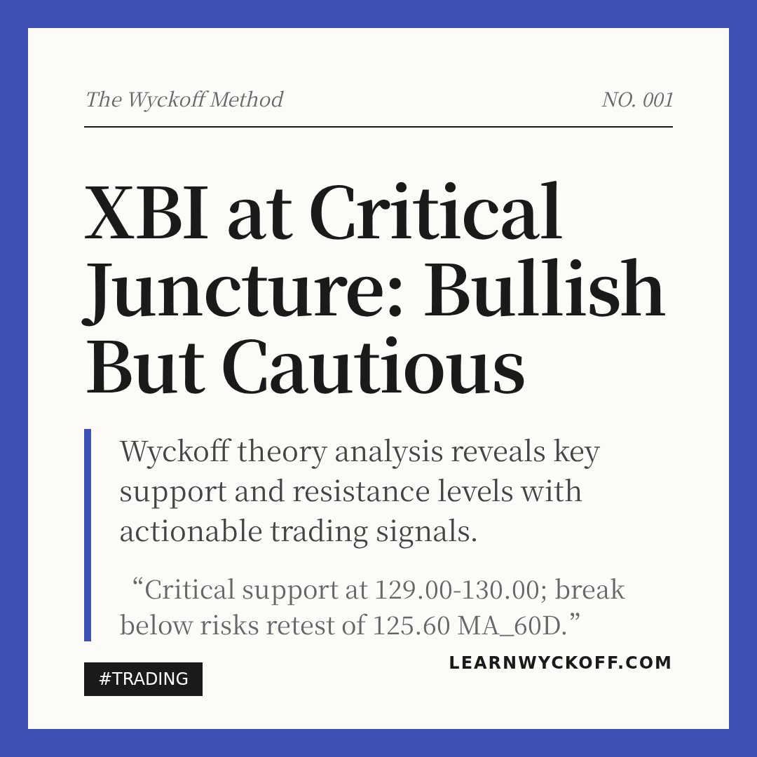 20260413 XBI Market Data Review Report (Based on Wyckoff Volume-Price Perspective)