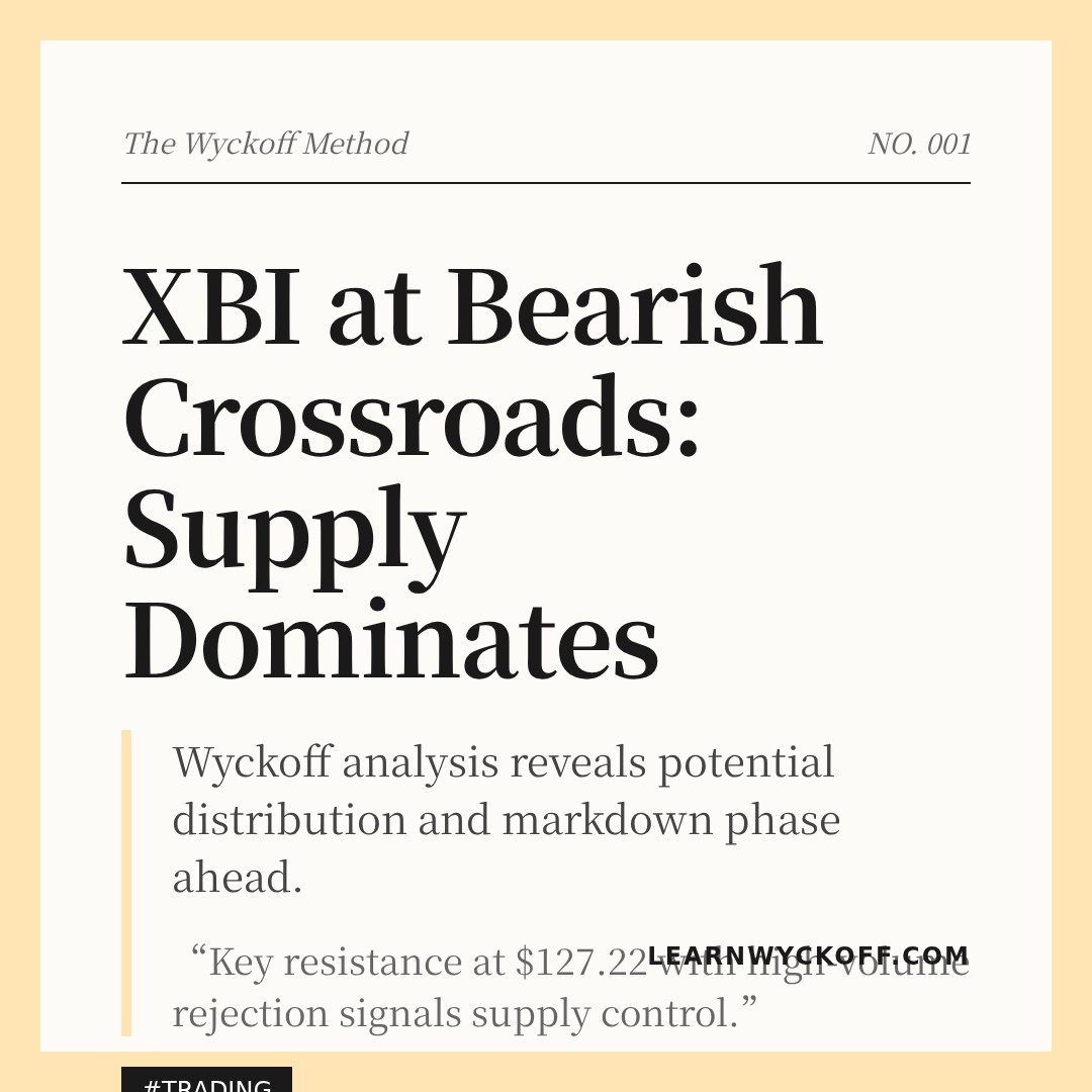 20260116 XBI Market Data Review Report (Based on Wyckoff Volume-Price Perspective)