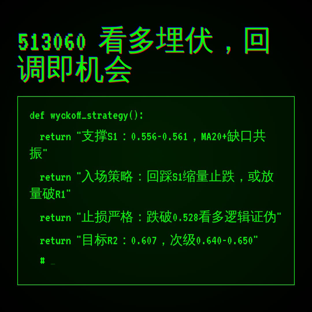 20260824 513060 行情数据复盘报告（基于威科夫量价视角）