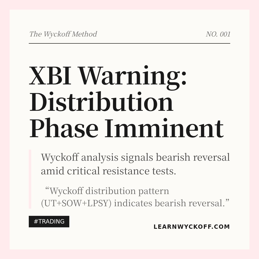 20260112 XBI Market Data Review Report (Based on Wyckoff Volume-Price Perspective)