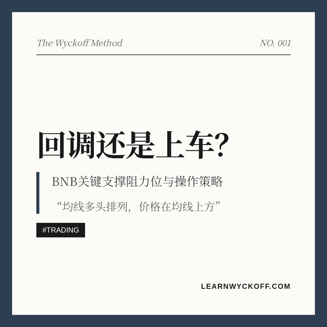 20260813 BNBUSDT 行情数据复盘报告（基于威科夫量价视角）