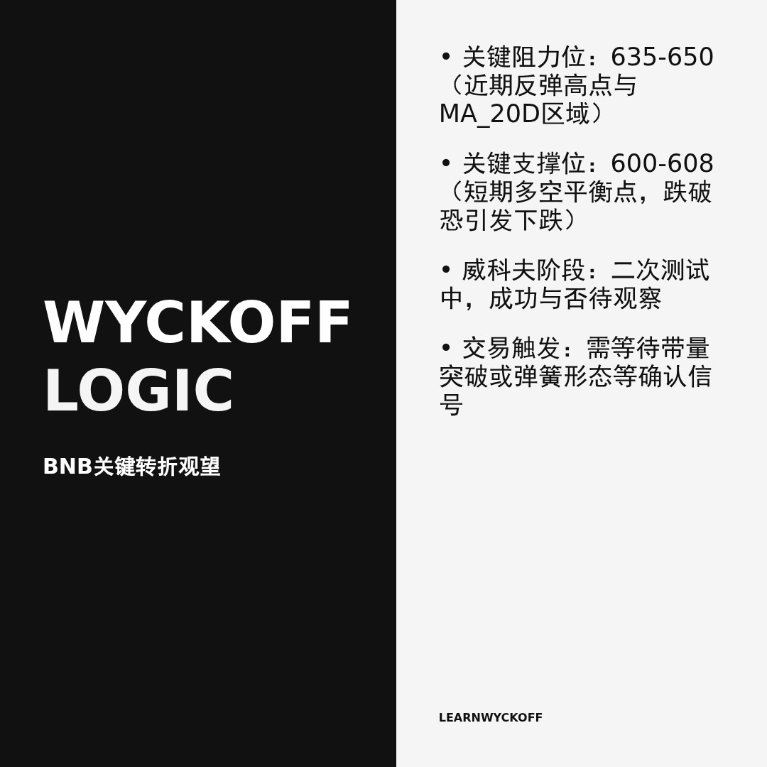 20260221 BNBUSDT 行情数据复盘报告（基于威科夫量价视角）