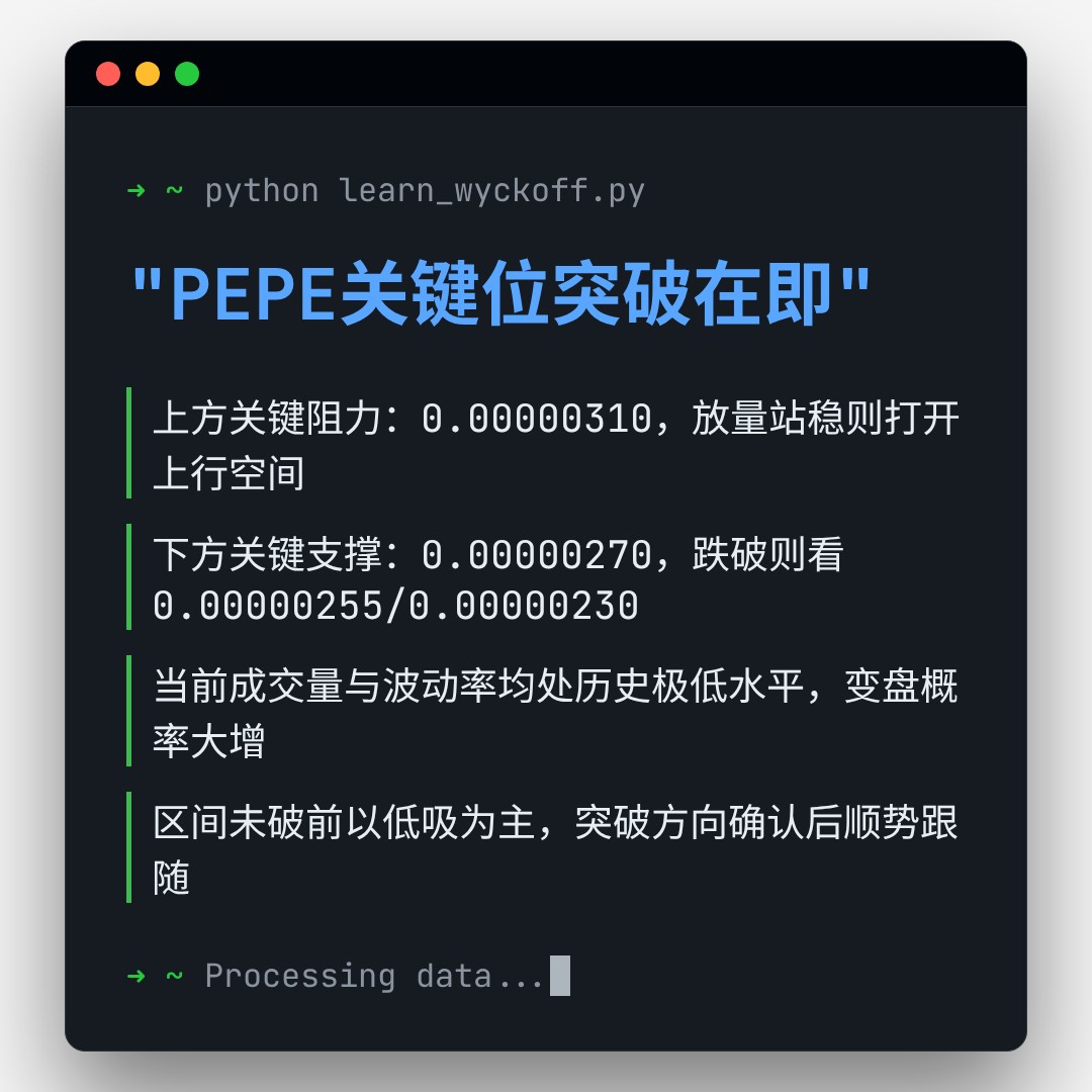 20260810 PEPEUSDT 行情数据复盘报告（基于威科夫量价视角）