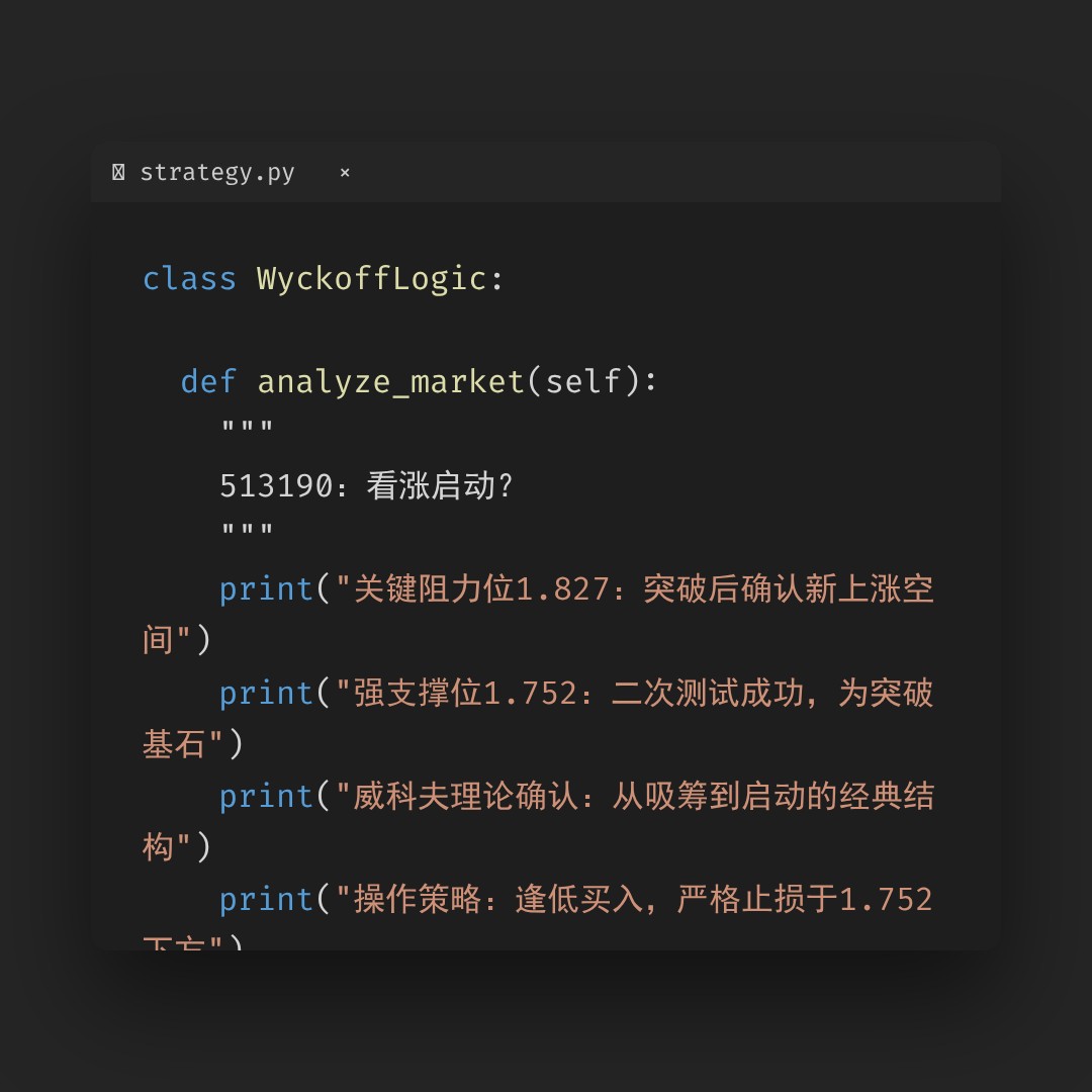 20260127 513190 行情数据复盘报告（基于威科夫量价视角）