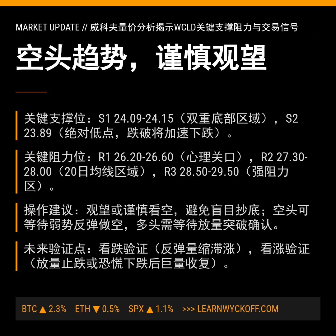 20260415 WCLD 行情数据复盘报告（基于威科夫量价视角）