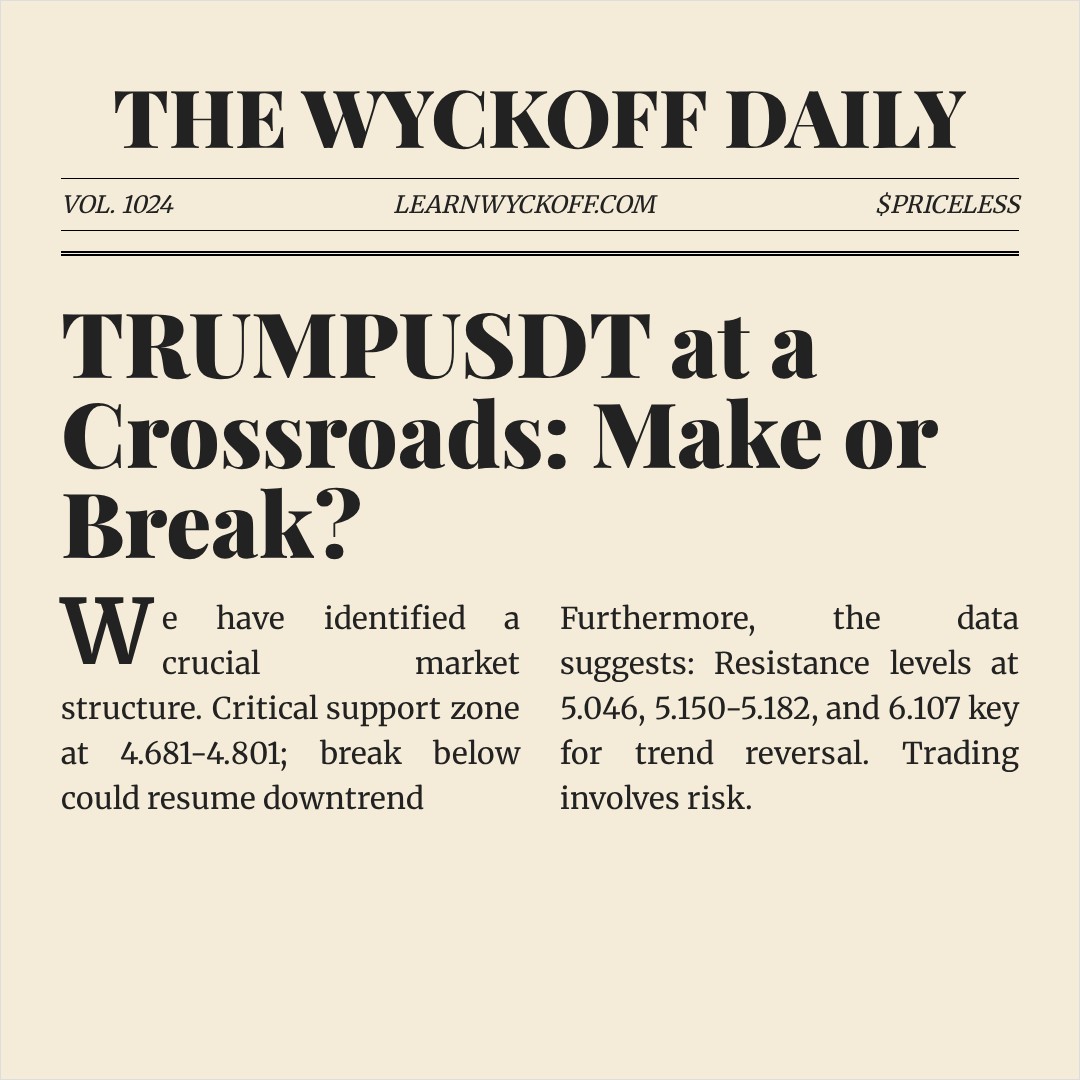 20260101 TRUMPUSDT Market Data Review Report (Based on Wyckoff Volume-Price Perspective)