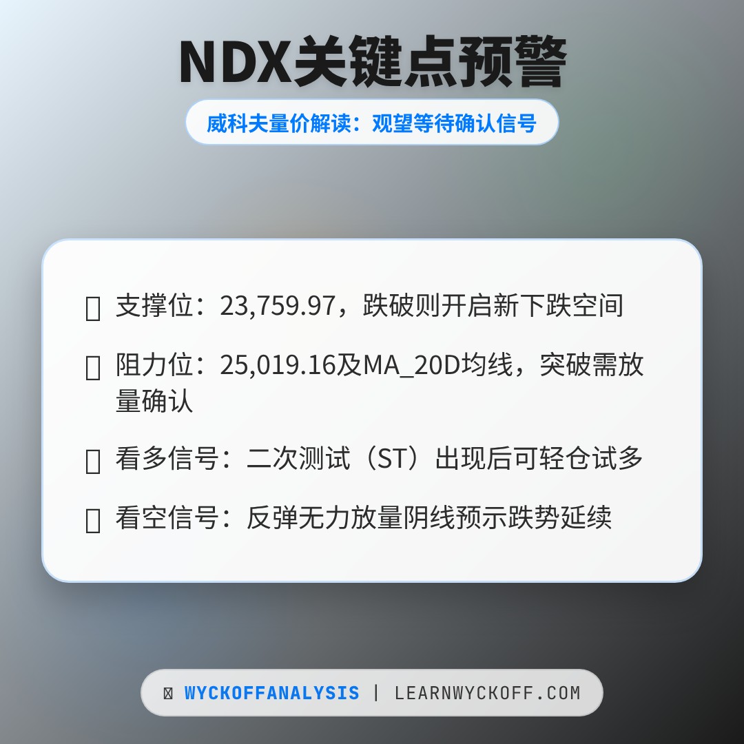20260323 NDX 行情数据复盘报告（基于威科夫量价视角）